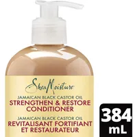 SheaMoisture Jamaican Black Castor Oil Strengthen & Restore conditioner For Damaged Hair with Shea Butter, Peppermint and Apple Cider Vinegar 384 ml