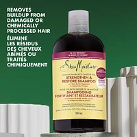 SheaMoisture Jamaican Black Castor Oil Stengthen & Restore shampoo for Damaged Hair with Shea Butter, Peppermint & Apple Cider Vinegar To Cleanse and Nourish Hair 384 ml