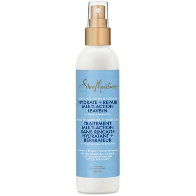 Hydrate + Repair Multi-Action Leave-In Hair Treatment for extremely dry, brittle hair Manuka Honey & Yogurt colour safe leave-in conditioner 237 ml