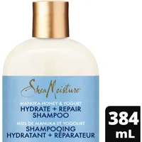 SheaMoisture Manuka Honey & Yogurt Hydrate & Repair Sulfate-Free Shampoo for Damaged Wavy & Curly hair with Mafura & Baobab Oils 384 ml