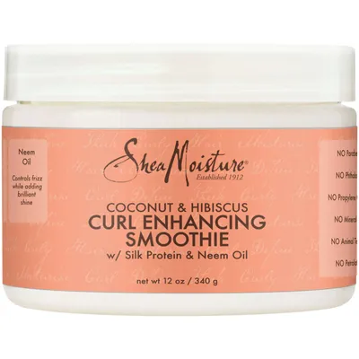 Deep Conditioning Curl Enhancing Smoothie hair repair for thick, curly Hair Coconut & Hibiscus with Silk Protein & Neem Oil 340 g