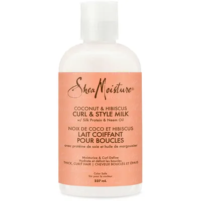 Curl & Style Milk Leave-In Conditioner for thick, curly Hair Coconut & Hibiscus with Silk Protein and Neem Oil 237 ml