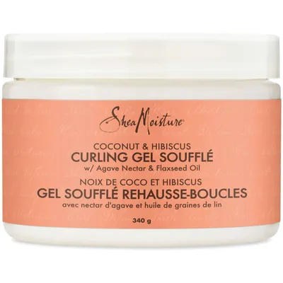 Curling Gel Soufflé Leave-in Conditioner for thick, curly hair Coconut & Hibiscus moisturizes and defines curls 340 g