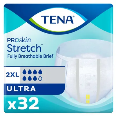 Stretch Adult Incontinence Brief, Ultra Absorbency, 2 XL, Beige