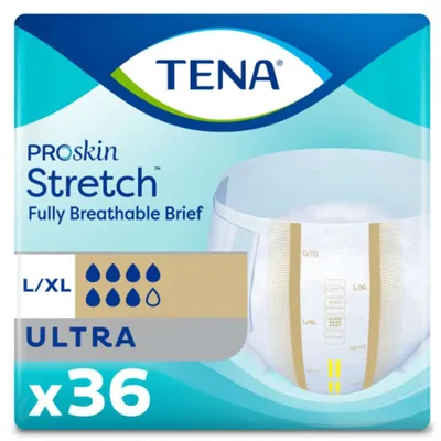 Stretch Adult Incontinence Brief, Ultra Absorbency, Large/X-Large, Beige