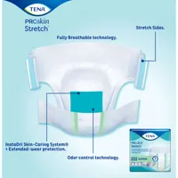 Stretch Adult Incontinence Brief, Super Absorbency, Medium/Regular, Green