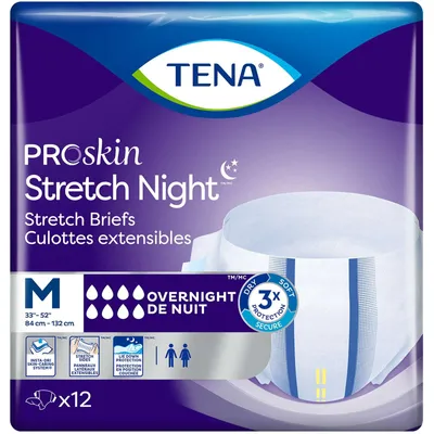 PROskin Stretch Night Brief M, 12 count
