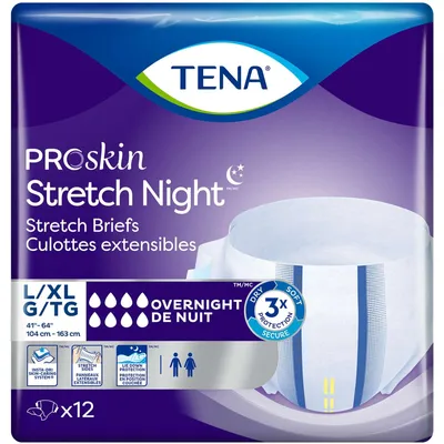 PROskin Stretch Night Brief L/XL, 12 count