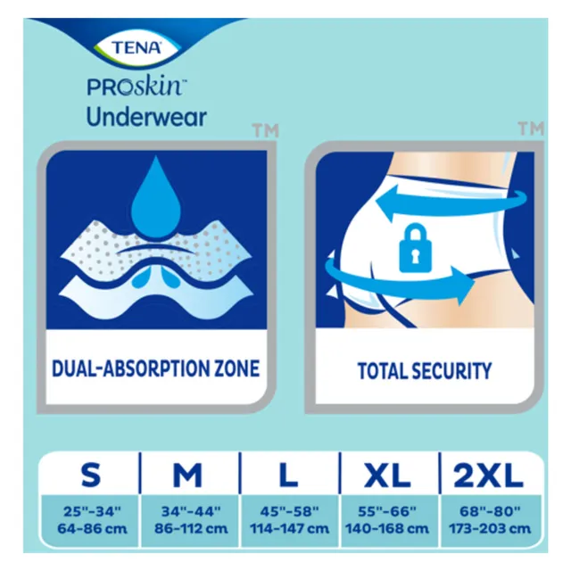 TENA ProSkin XS Youth Super Briefs - Moderate Absorbency