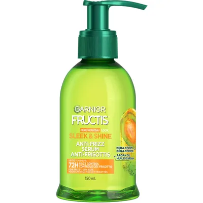 Garnier Fructis Anti-Frizz Oil Treatment, Long Lasting Frizz Control, Paraben-Free, Sleek & Shine, 150 mL