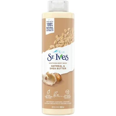 St. Ives Soothing Body Wash for dry skin Oatmeal & Shea Butter certified cruelty-free by PETA 650 ml