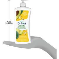 St. Ives  Smoothing Body Lotion hydrates for smooth, silky skin Rose & Argan Oil made with 100% natural moisturizers 621 mL