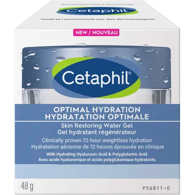 Optimal Hydration Skin Restoring Water Gel - Hydrating Face Moisturizer, 72 Hour Hydration, Ideal for Dry, Dehydrated Sensitive Skin, Fragrance Free, Dermatologist Recommended ​