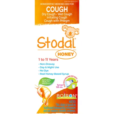 Children's Stodal Honey for Dry or Wet Cough in Children 1 to 11 Years of Age.