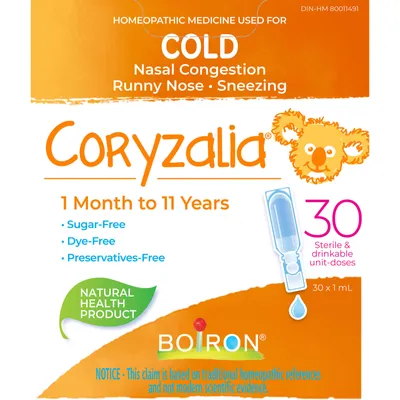 Coryzalia for Cold and Cold Symptoms in Children 1 Month to 11 Years of Age.