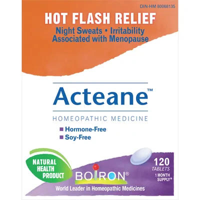 Acteane Relieves the Perimenopause and Menopause Symptoms