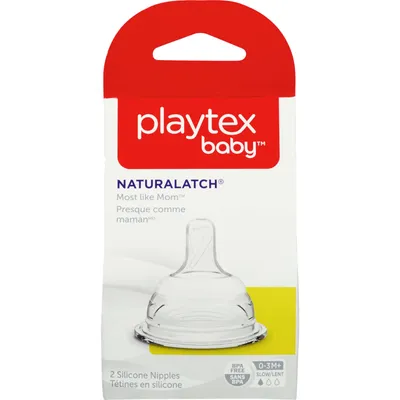 Playtex Baby NautraLatch Slow Flow Baby Bottle Nipples