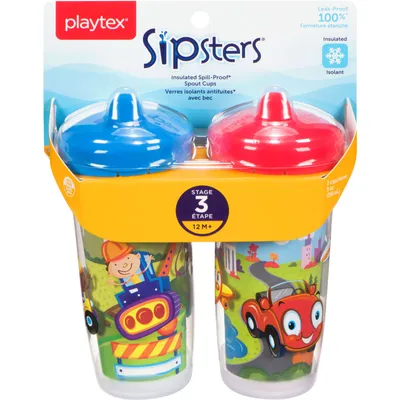 Playtex Sipsters Spill-Proof Kids Spout Cups, Stage 3