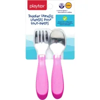 Playtex Kids Toddler Utensils Includes Fork & Spoon