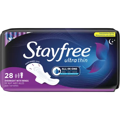 Stayfree Ultra Thin Overnight Pads with Wings
