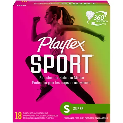 Playtex Sport Unscented Athletic Tampons Super