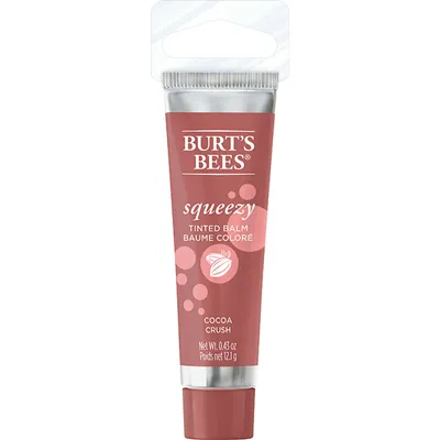 100% Natural Origin Squeezy Tinted Lip Balm, Enriched With Beeswax and Cocoa Butter, Cocoa Crush, Squeeze Tube