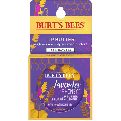 100% Natural Moisturizing Lip Butter with Lavender & Honey