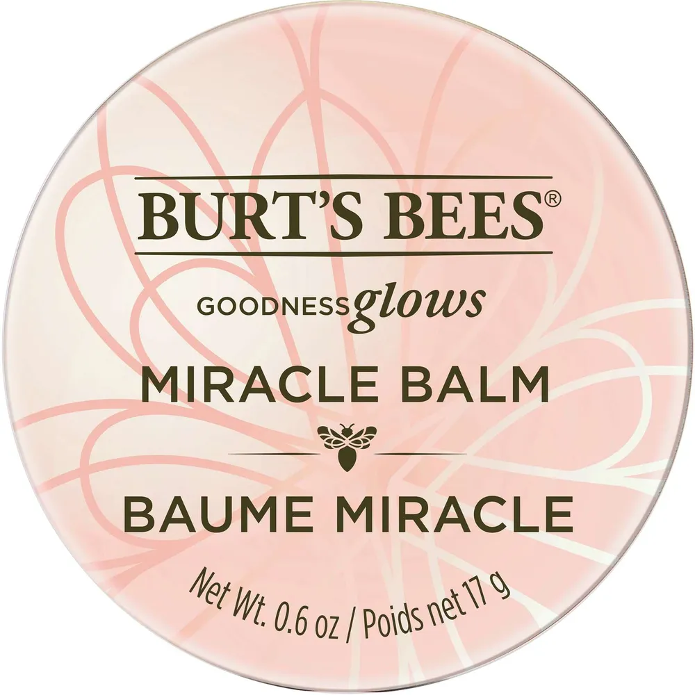 Burt's Bees® 100% Natural Origin Goodness Glows Miracle Balm, Softens Dry Skin –17g Tin