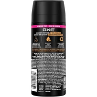 AXE  Dual Action Deodorant Body Spray for Long Lasting Odour Protection Dark Temptation Dark Chocolate Men's Deodorant 48 hours Fresh formulated without Aluminum 113 GR