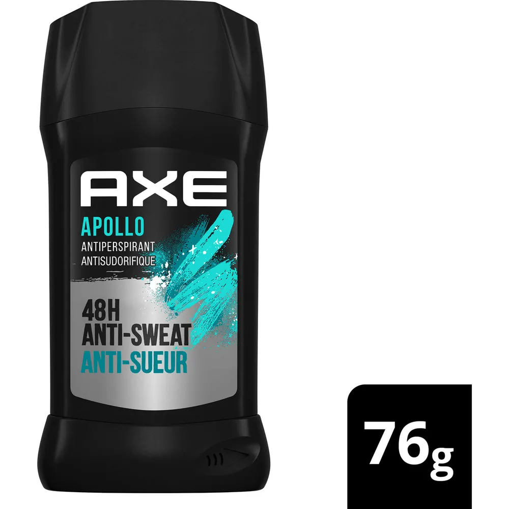 AXE  Antiperspirant Stick for Long Lasting Sweat Protection Apollo Sage & Cedarwood Men's Antiperspirant 48 hours anti-sweat with high definition scent 76 g