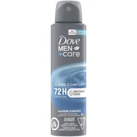Dove Men+Care  Dry Spray Antiperspirant 48h sweat and odour protection Clean Comfort with 1/4 moisturizing technology 107 g