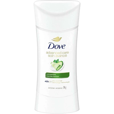 Dove Advanced Care Antiperspirant Stick For Smooth Underarms Cool Essentials antibacterial odour protection 74 g