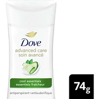 Dove Advanced Care Antiperspirant Stick For Smooth Underarms Cool Essentials antibacterial odour protection 74 g