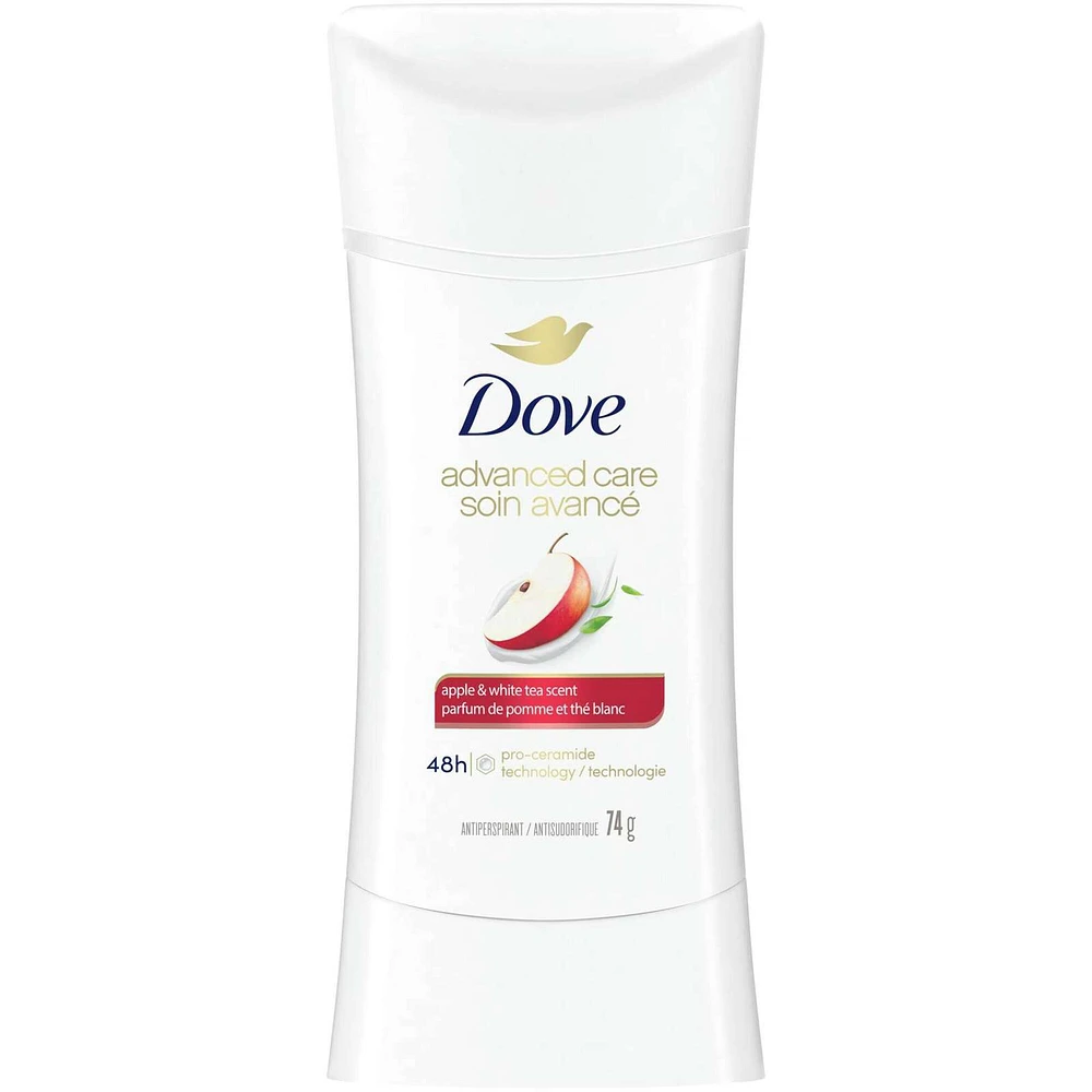 Dove Antiperspirant Deodorant Stick Apple and White Tea Scent antibacterial odour protection 74g