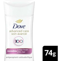 Dove Advanced Care Antiperspirant Stick Clear Finish antibacterial odour protection 74g