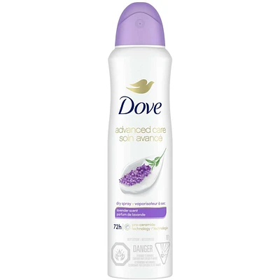 Advanced Care Lavender Scent Dry Spray Antiperspirant Deodorant for Women with Pro-Ceramide Technology for Soft, Resilient Skin