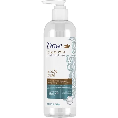 CROWN Collection Scalp Care Sulfate-Free Shampoo for coily and curly hair with plant-based squalane and aloe extract