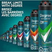 Degree Men Dry Spray Antiperspirant for 48-hour Hi-Impact odour protection Workout Endure antibacterial odour protection 107 g