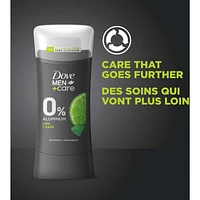 Dove Men+Care  Deodorant Stick for 48h odour protection Lime + Sage with 0% Aluminium 74 g
