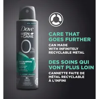 Dove Men+Care  Deodorant Spray aluminum free deodorant for men Eucalyptus & Birch naturally derived plant-based moisturizer 113 g