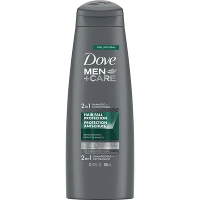 Dove Men+Care  Hair Fall Protection 2-in-1 Shampoo and Conditioner Strengthens Hair Fiber with Bamboo Extract 355 ml