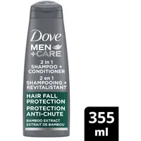 Dove Men+Care  Hair Fall Protection 2-in-1 Shampoo and Conditioner Strengthens Hair Fiber with Bamboo Extract 355 ml