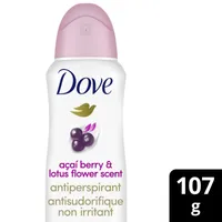 Advanced Care Dry Spray Antiperspirant Deodorant for Women Açaí Berry & Lotus Flower Scent Spray Deodorant with Pro-Ceramide Technology for Soft, Resilient Skin