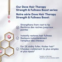 Dove Hair Therapy Conditioner for fine, thin hair Strength & Fullness Boost for 2X visibly fuller, thicker hair 400 ml