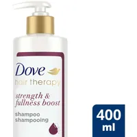 Dove Hair Therapy Shampoo for fine, thin hair Strength & Fullness Boost 0% sulfates shampoo for 2X visibly fuller, thicker hair 400 ml