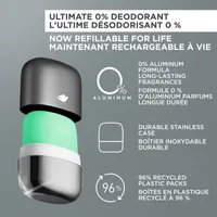 Refillable Deodorant Kit 0% Aluminum Fresh Feel Aluminum Free Deodorant