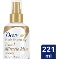 Dove Hair Therapy 7-in-1 Miracle Mist Leave-In Multitasking Hair Spray for visibly damaged hair + Vitamin C & Amino Serum to strengthen and nourish hair 221 ml