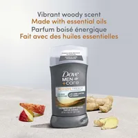 Dove Men+Care  Deodorant Stick aluminum-free deodorant formula for 72H odour protection Morning Fresco with essential oils & ¼ moisturizing cream 85 g