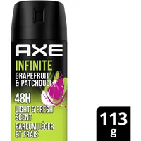 Infinite Deodorant Body Spray for long-lasting odour protection Grapefruit & Patchouli men’s deodorant formulated without aluminum
