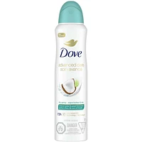 Advanced Care Coconut Water & Sweet Lime Scent 72h Antiperspirant Dry Spray for Women with 1/4 Moisturizers for Soft, Smooth Underarms